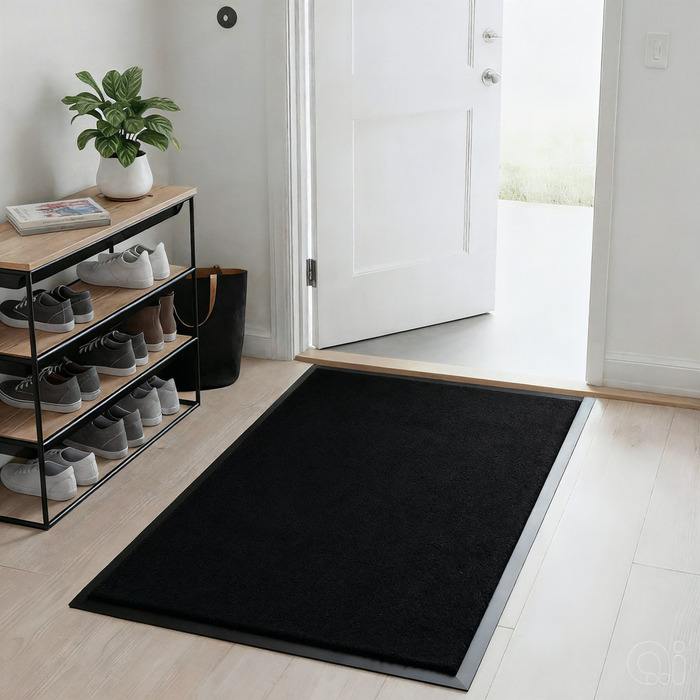 Dørmatte svart 80 x 120 cm